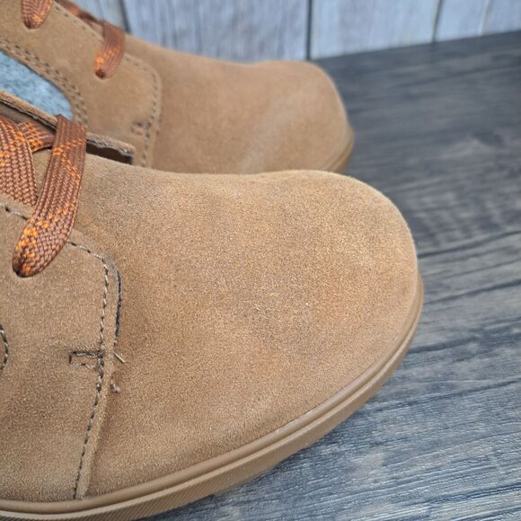 Sorel Evie Lace Up Wedge Leather Ankle Suede Bootie Women's Sz 8 Brown (VGC) - Picture 9 of 9